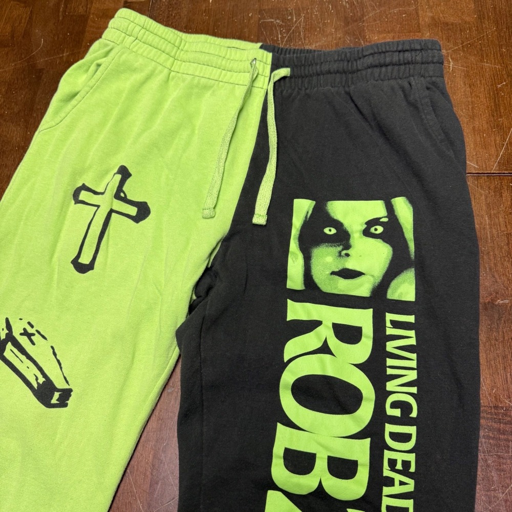 Hot Topic Rob Zombie Sweatpants Womens L Green Black Living Dead Girl Jogger - Picture 2 of 7